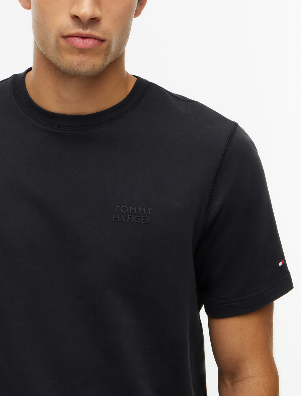 Performance Flex Peached Terry T-Shirt, Black, hi-res