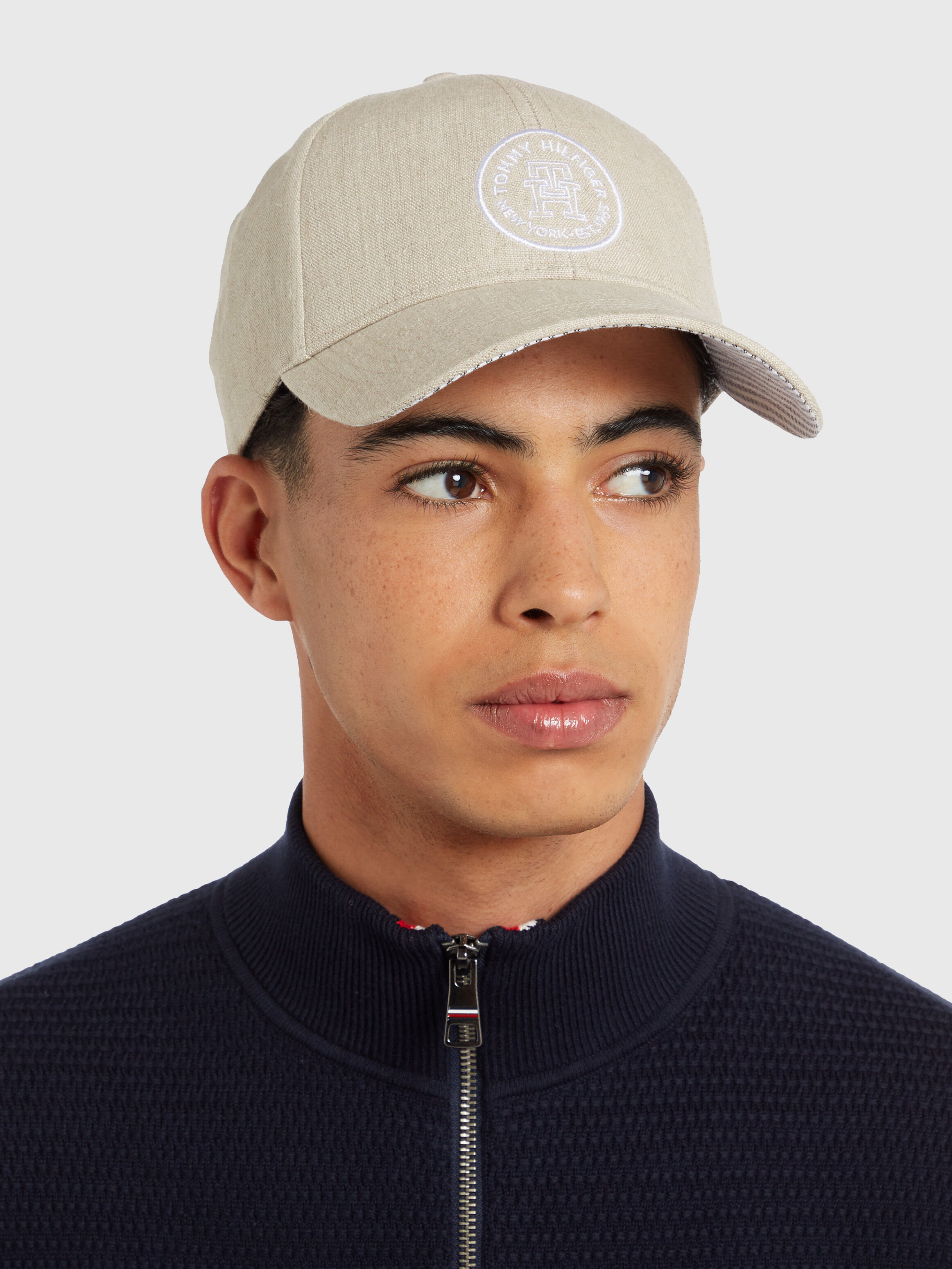 Logo Organic Linen Baseball Cap Tommy Hilfiger Malaysia