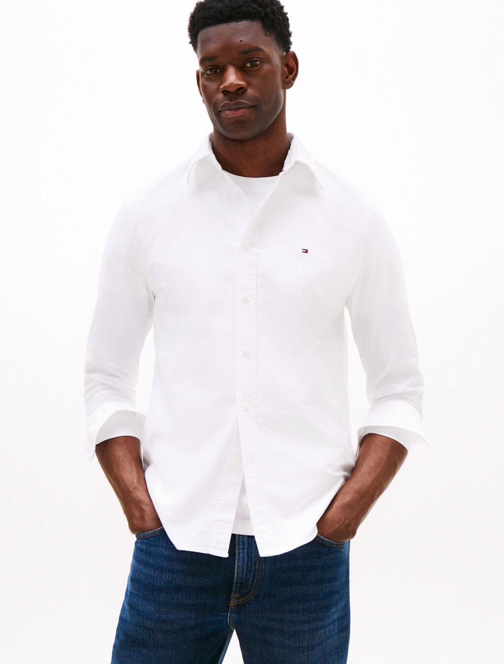 Asia Fit Heritage Oxford Shirt, Optic White, hi-res