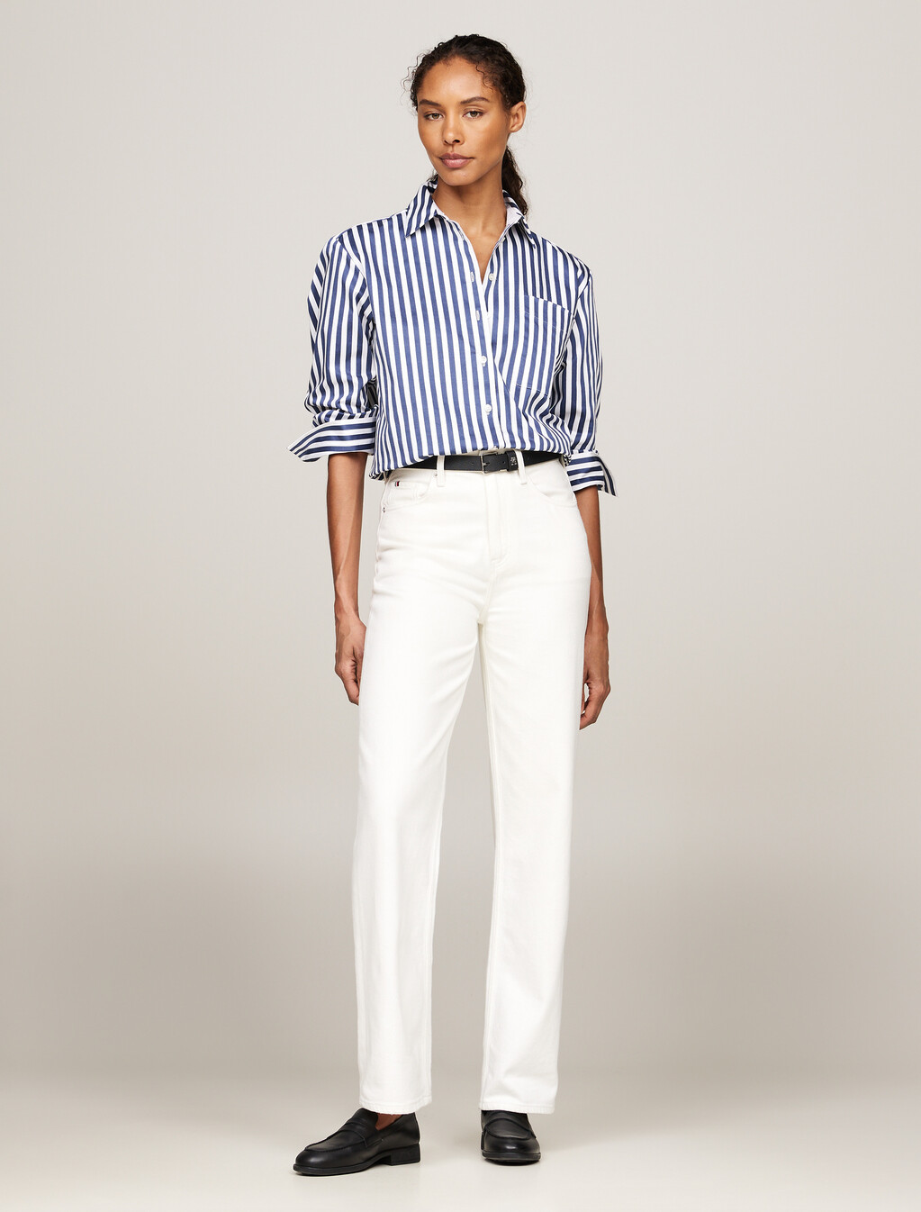 Banker Stripe Easy Fit Shirt, Banker Stp Ancient/ Desert Sky, hi-res