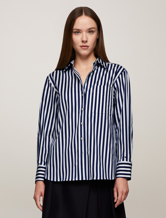 Asia Fit Banker Stripe Shirt
