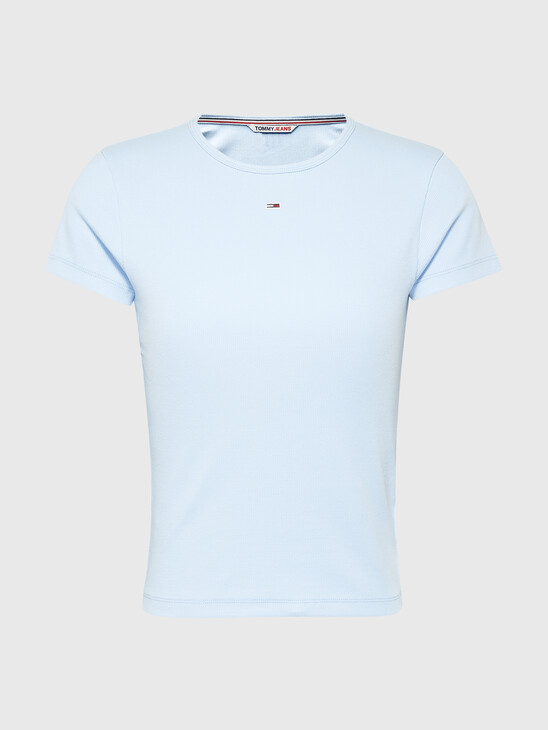 ESSENTIAL RIBBED FITTED T-SHIRT