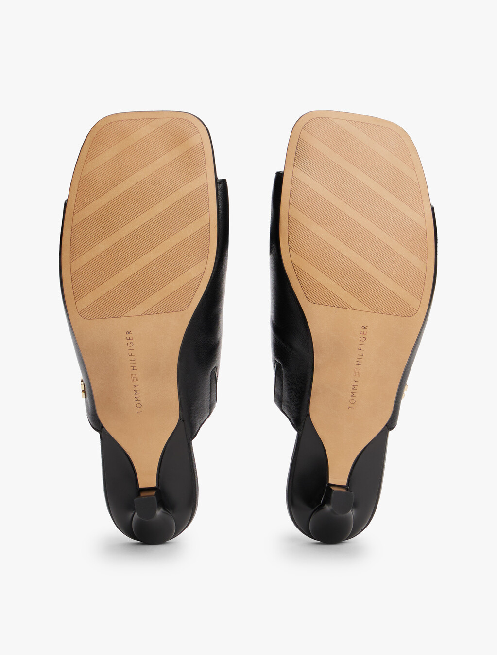 Leather Kitten Heels, Black, hi-res
