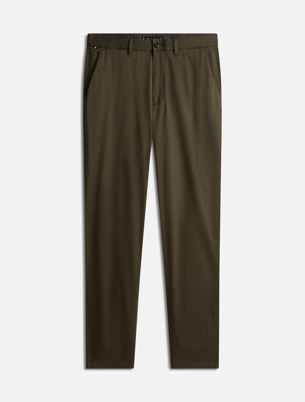 Cotton Satin Denton Woven Pants, Army Green, hi-res