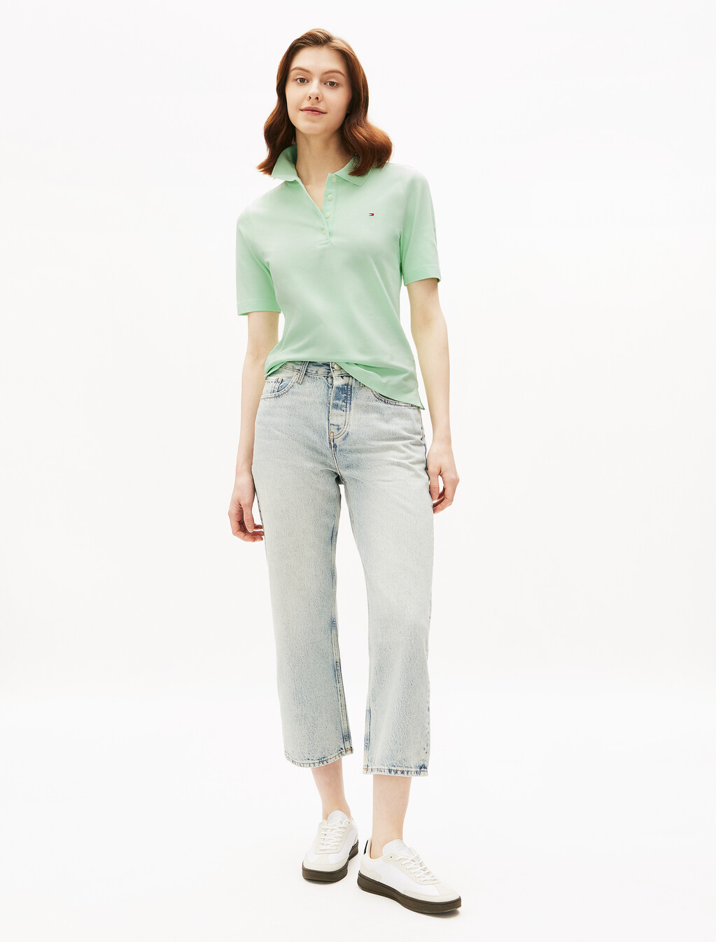 1985 Collection Flag Embroidery Regular Polo, Opal Green, hi-res