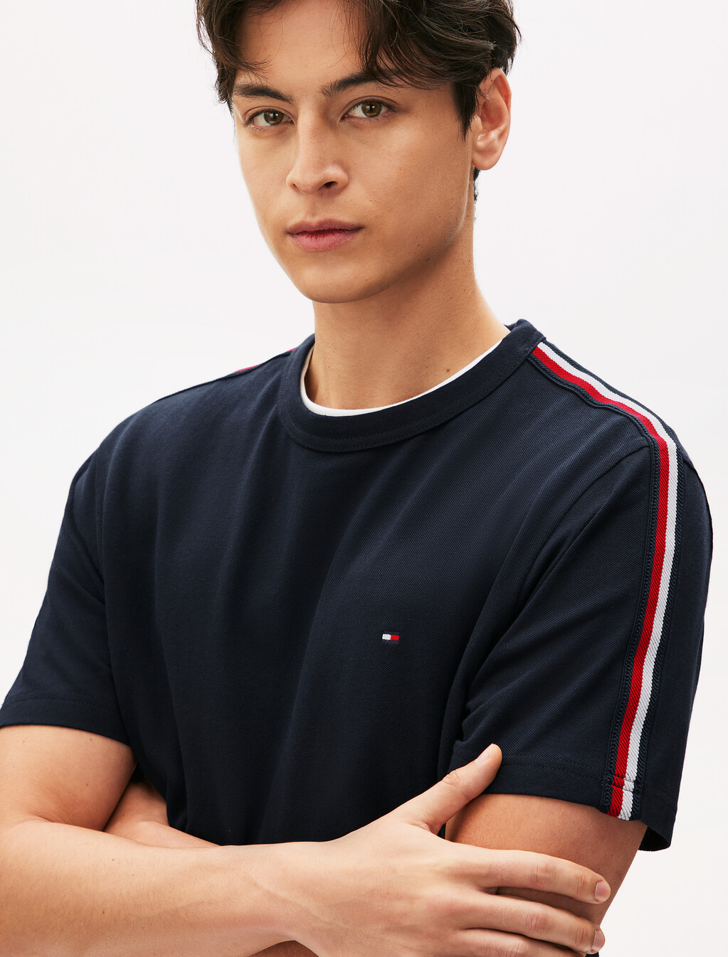 Global Stripe Sleeves T-Shirt, Desert Sky, hi-res