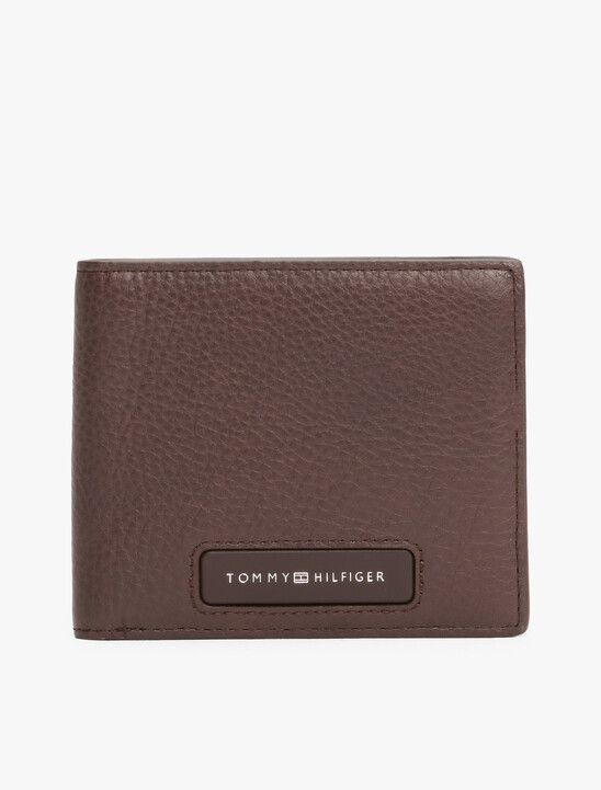 TH Monogram Leather Bifold Wallet, Coffee Bean TH Monogram Leather Bifold Wallet