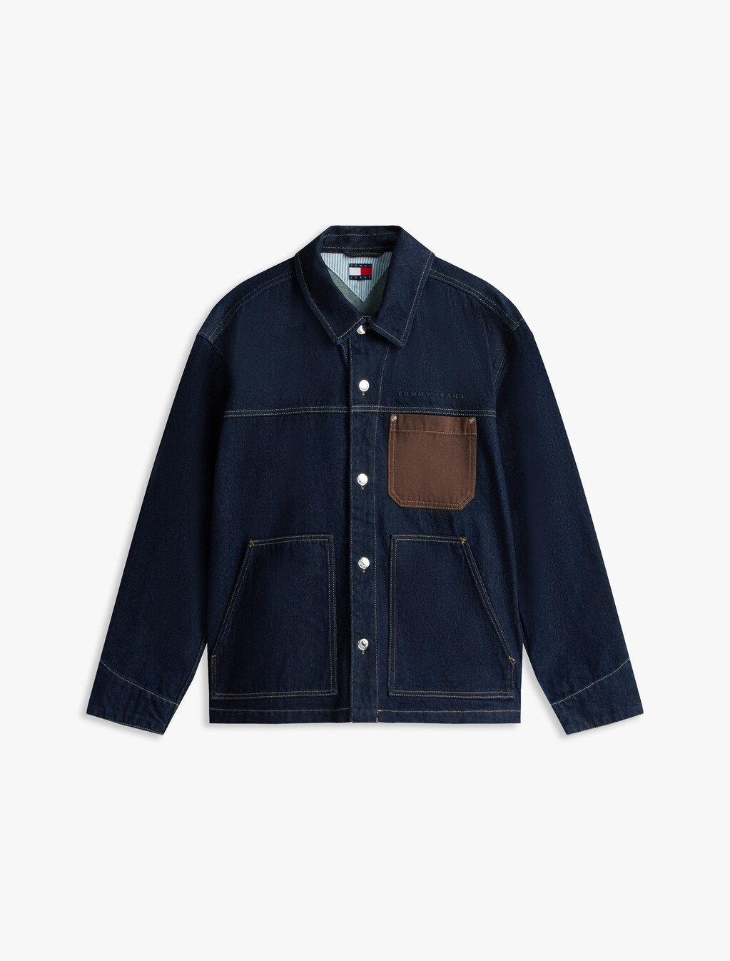 Relaxed Denim Chore Jacket, Denim Dark, hi-res