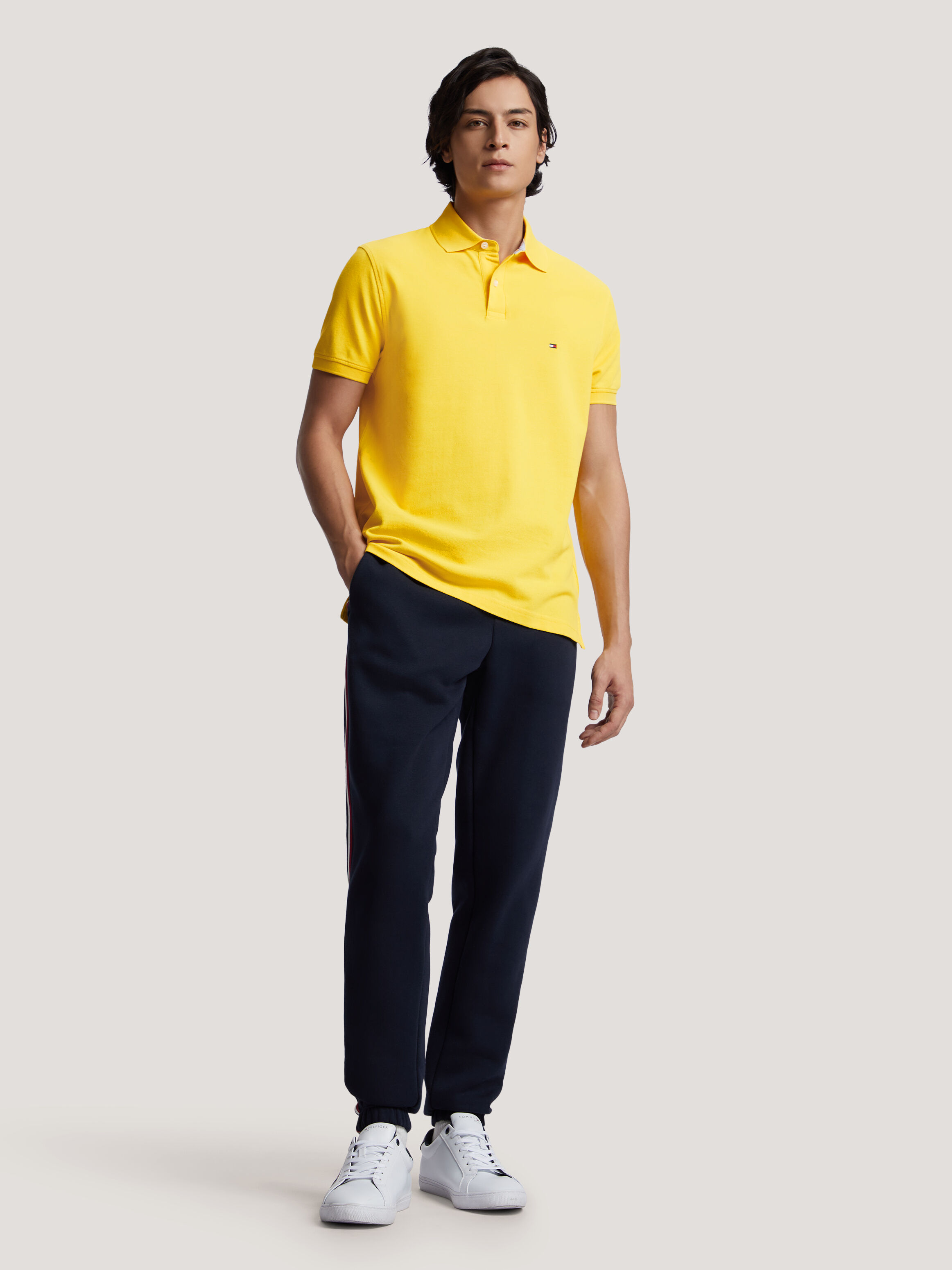 Green yellow blue red tommy hilfiger shirt clearance