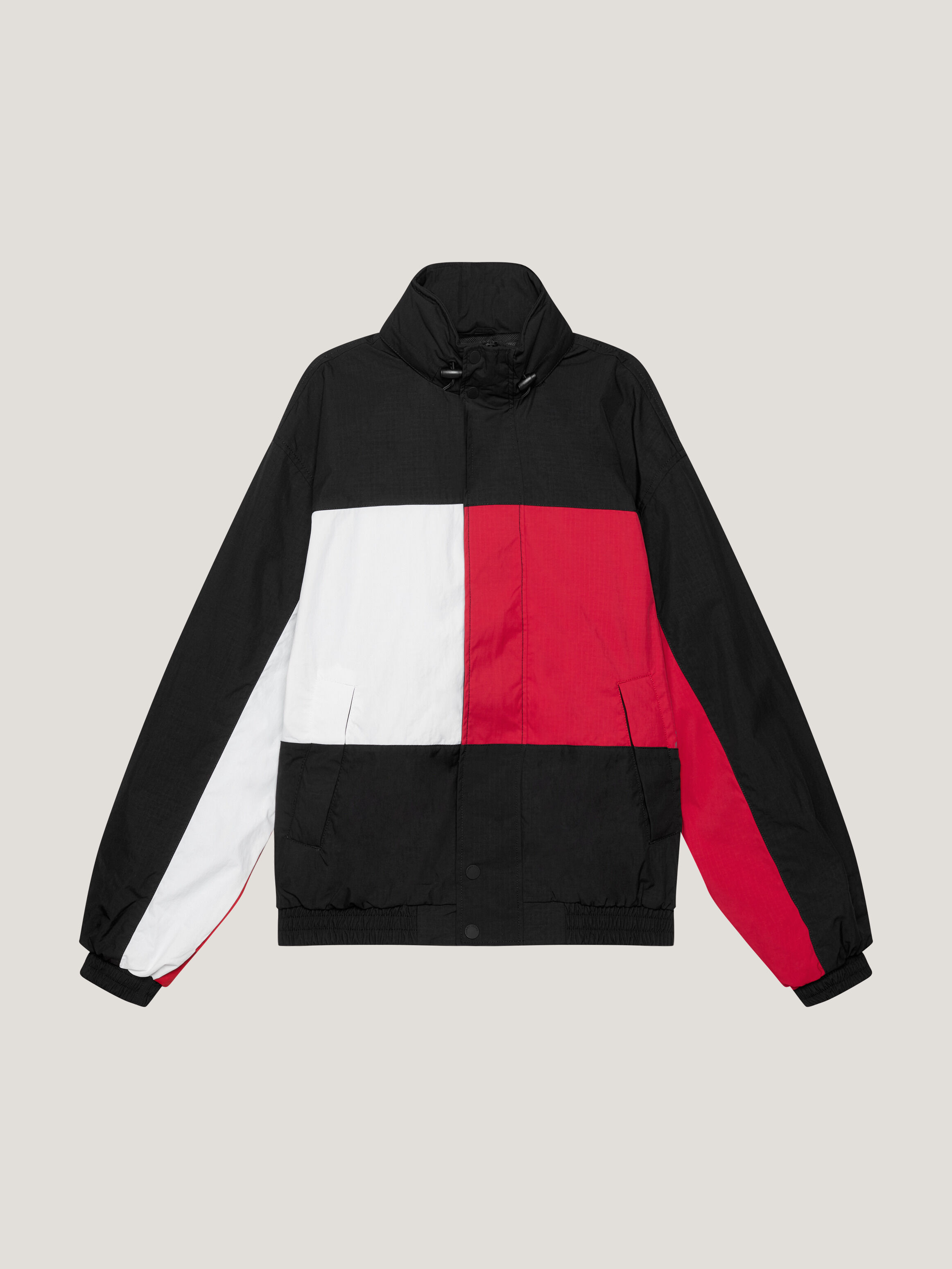 Black and red tommy hilfiger jacket hot sale