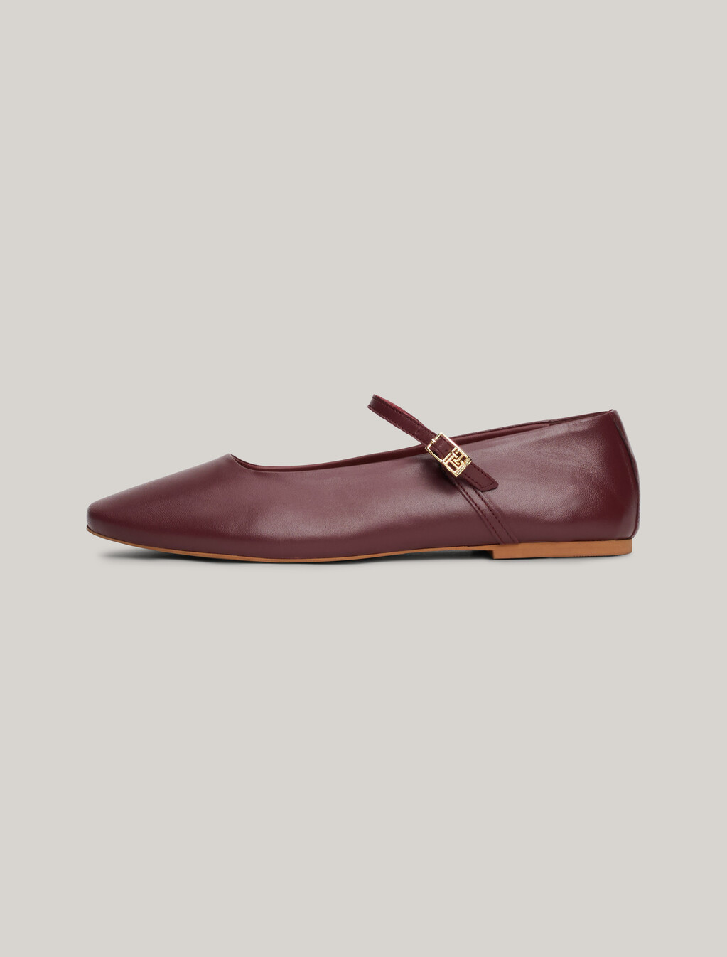Leather Mary Jane Ballerinas, Deep Rouge, hi-res
