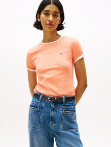 Essential Crewneck T-Shirt, Peach Dusk, hi-res