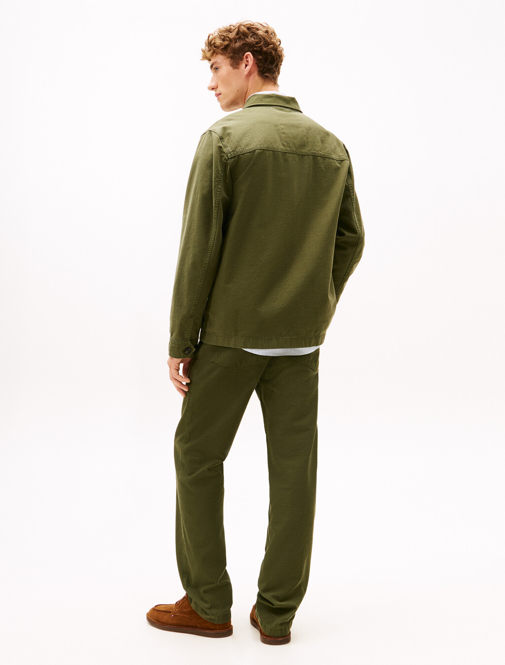 Textured Washed Sateen Utility Shirt Jacket, Arctic Spruce, hi-res