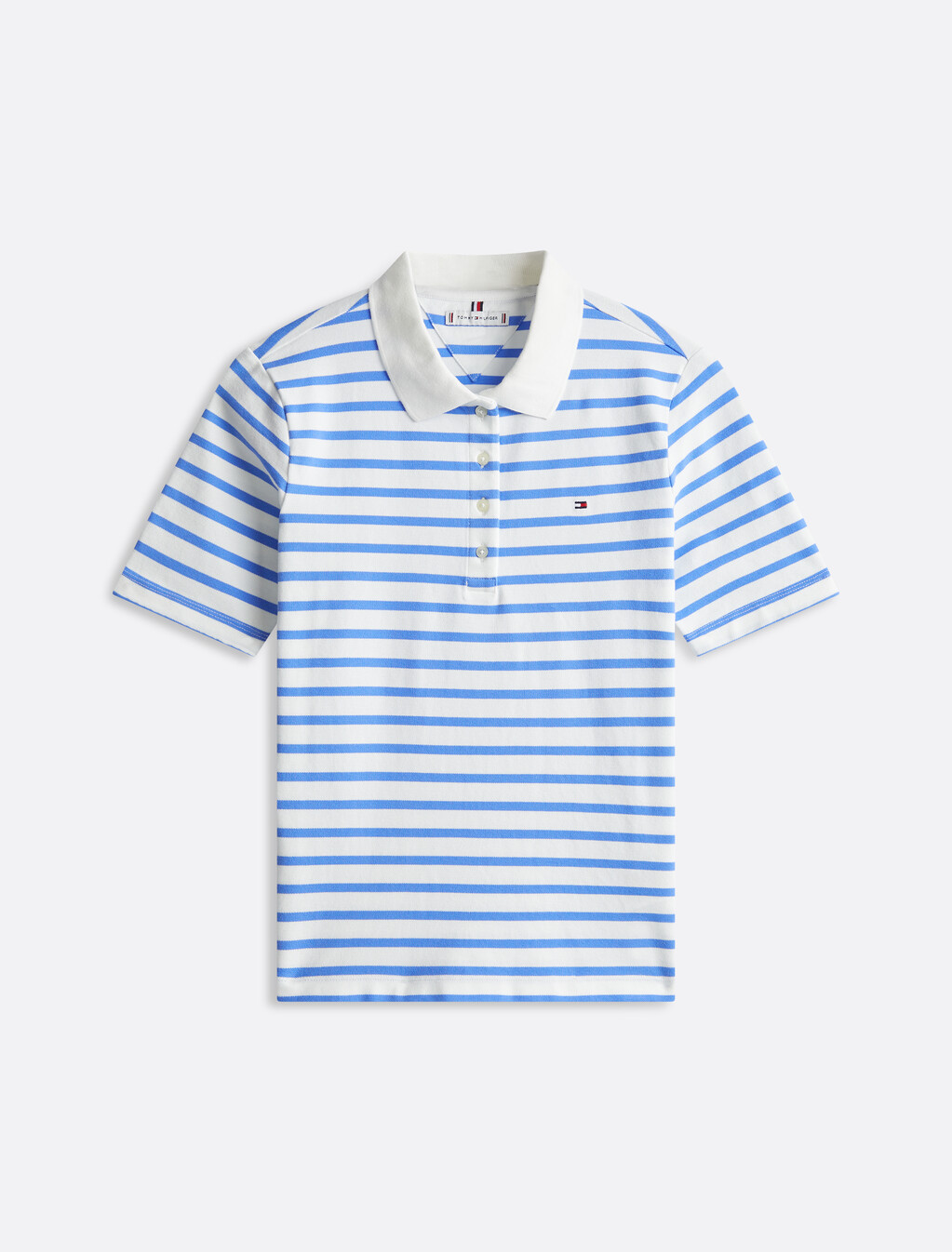 1985 Collection Flag Embroidery Regular Polo, Ecru/ Blue Spell Stp, hi-res