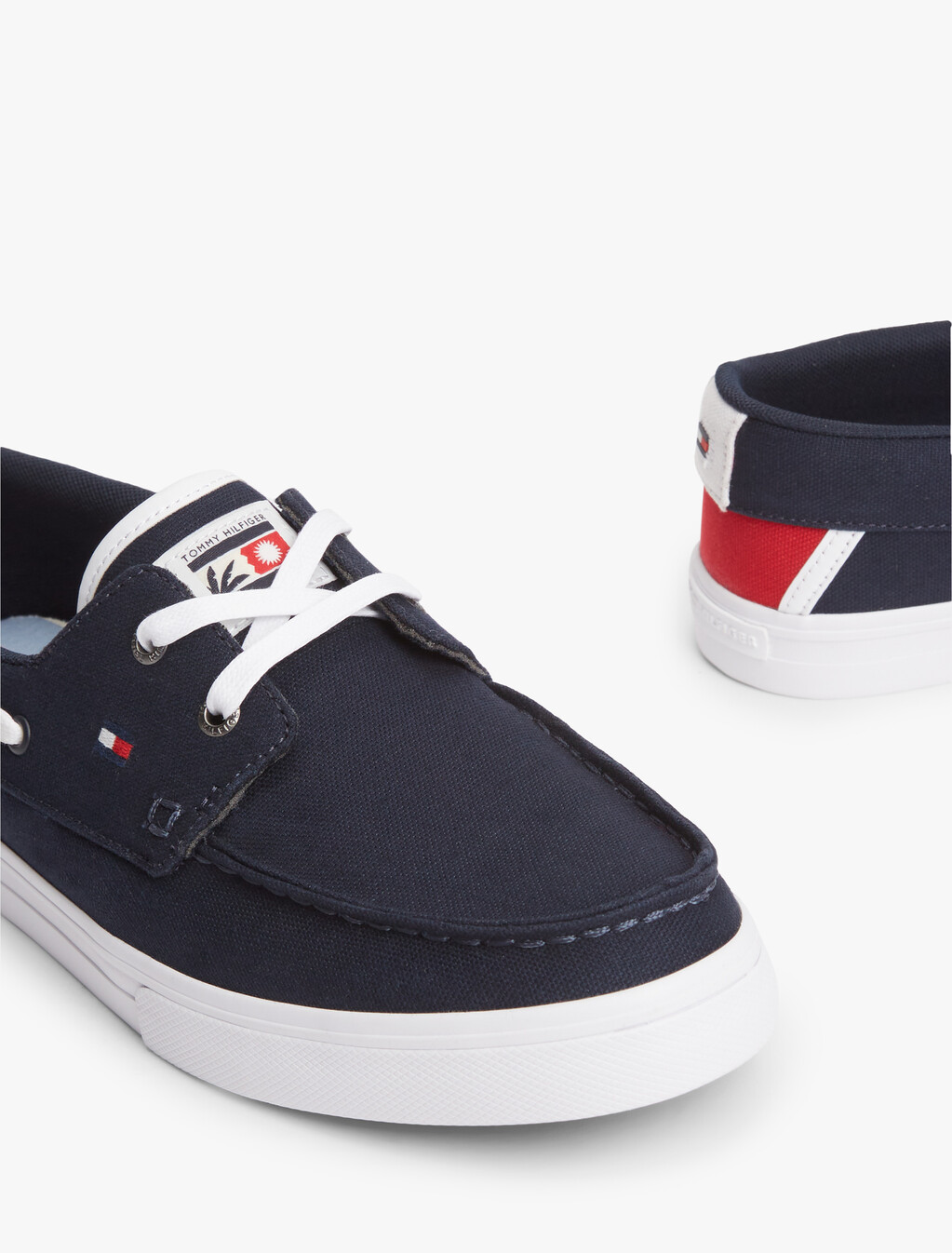Canvas Boat Shoe Trainers, Desert Sky, hi-res