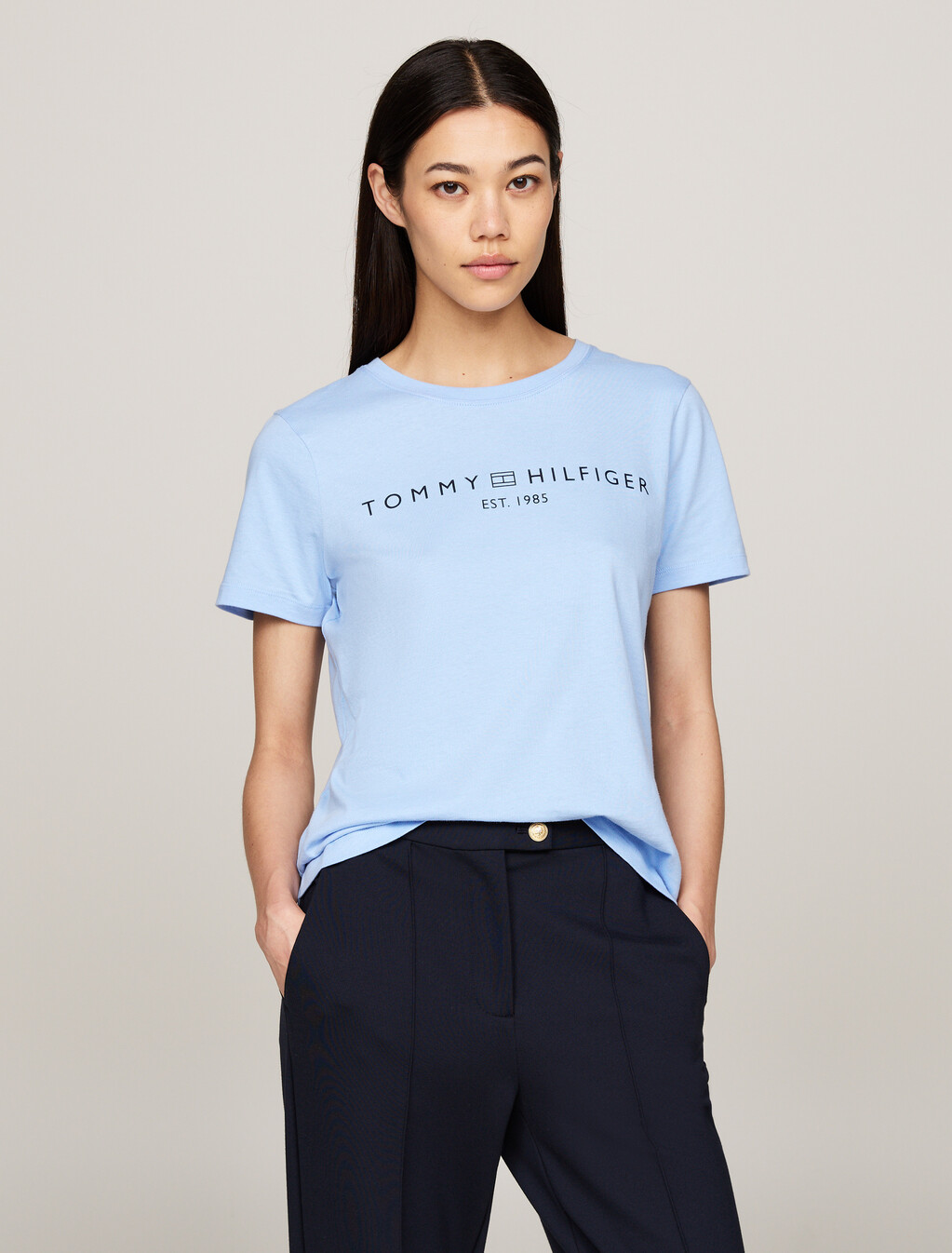 Logo Crew Neck T-Shirt, Vessel Blue, hi-res