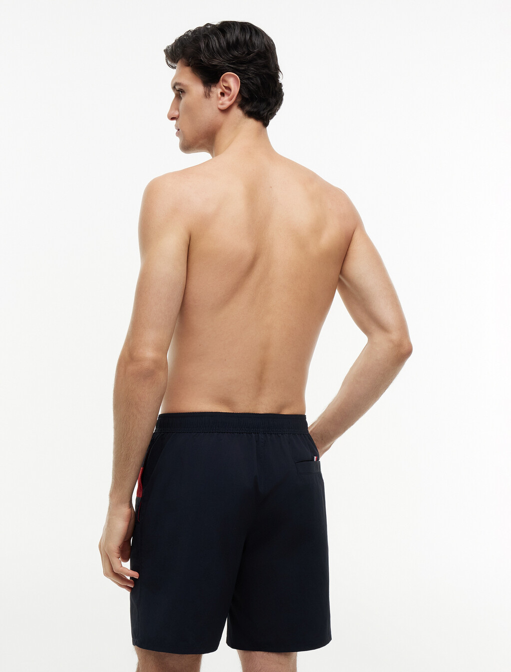 Colour-Blocked Long Length Swim Shorts, Desert Sky, hi-res