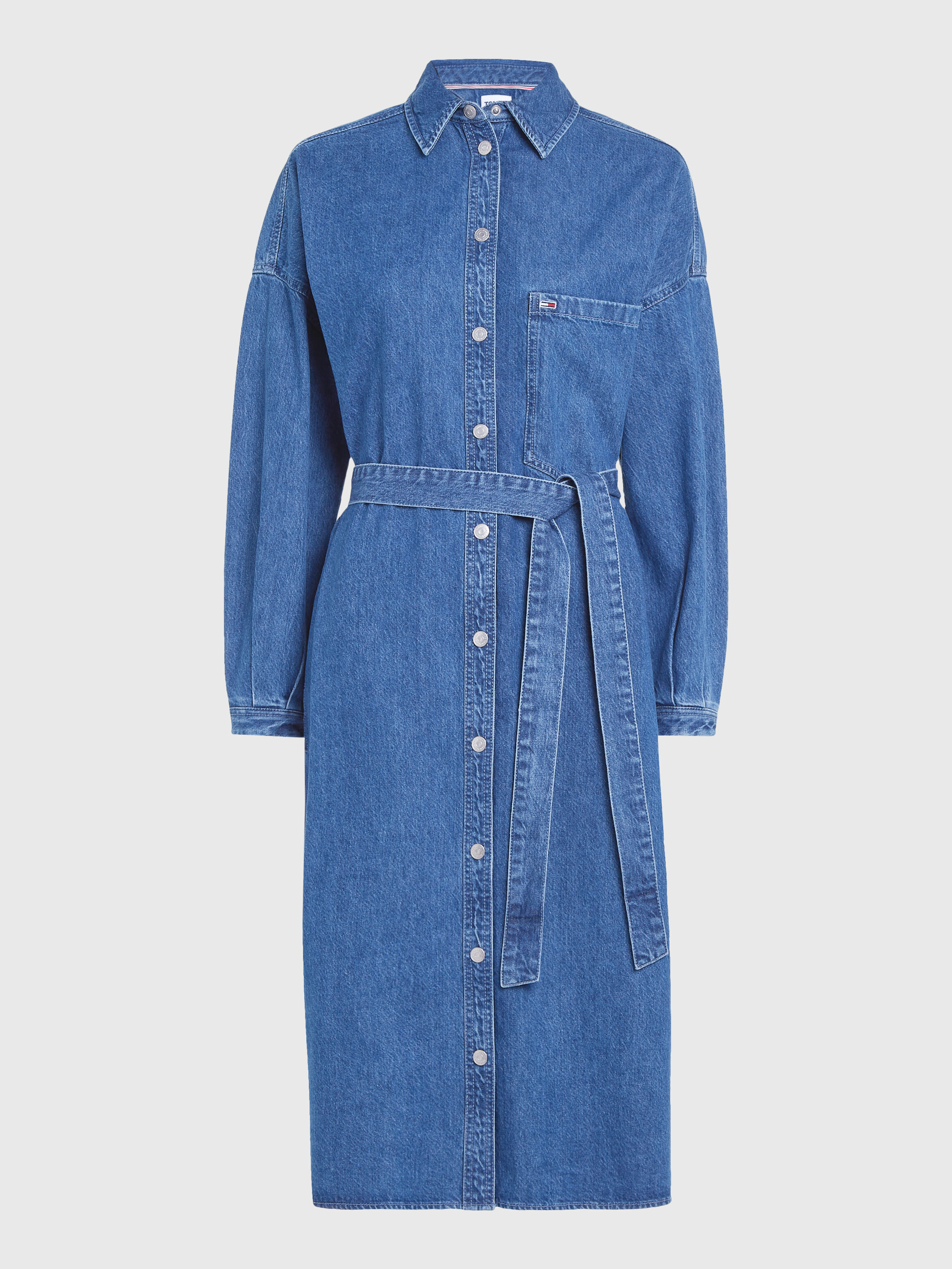 Chambray midi store shirt dress