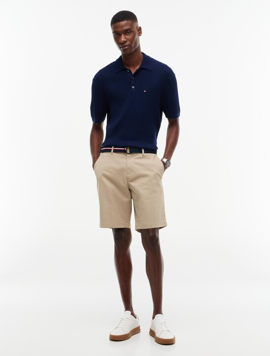 Denton Belted Twill Slim Shorts