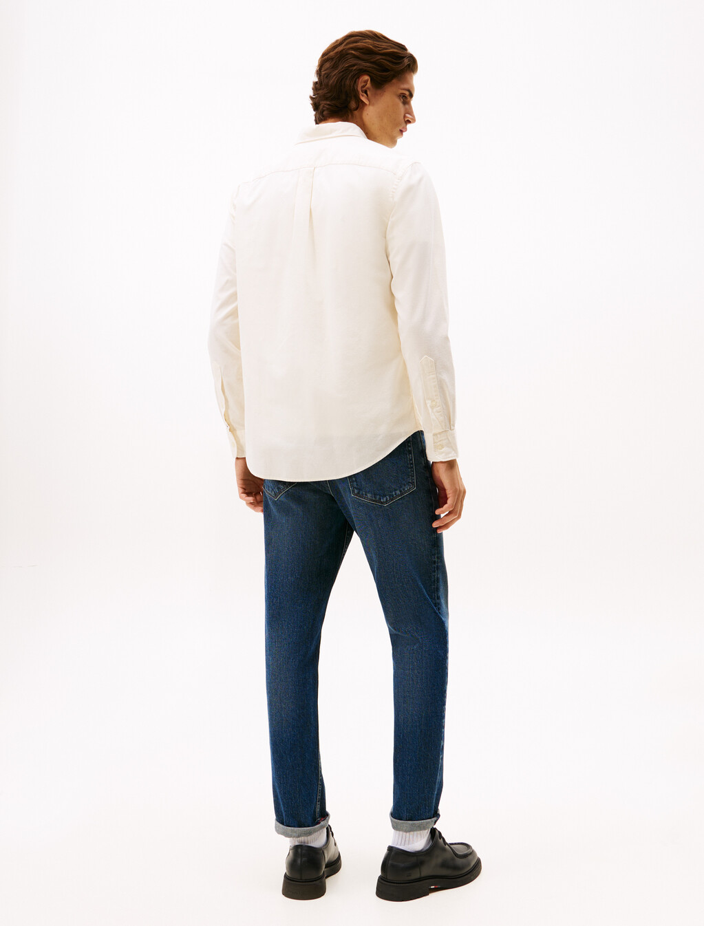 Regular Fit Brushed Oxford Shirt, Ivory Petal, hi-res