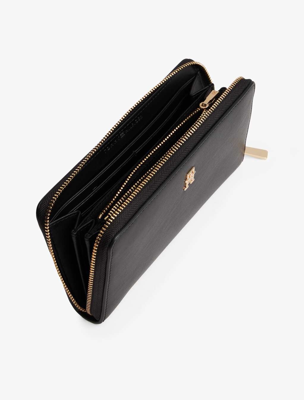 Hilfiger Icon Zip-Around Wallet, Black, hi-res