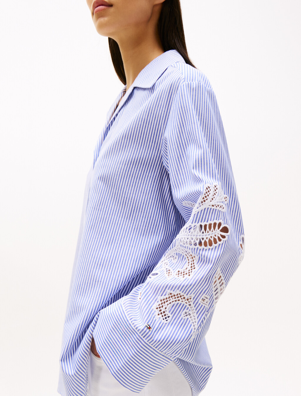 Relaxed Fit Broderie Anglaise Blouse, Classic Ithaca/ Cobalt Blue, hi-res