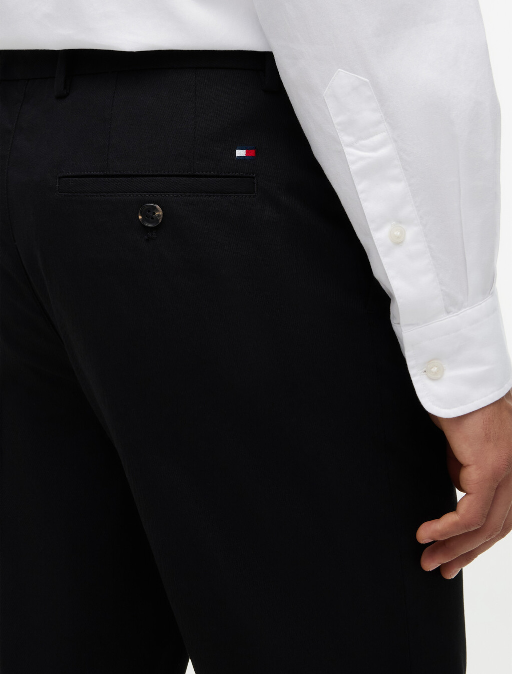 Denton Straight Twill Chinos, Black, hi-res