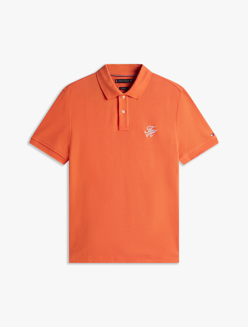 Asia Fit Script Logo Regular Polo, Brilliant Orange, hi-res