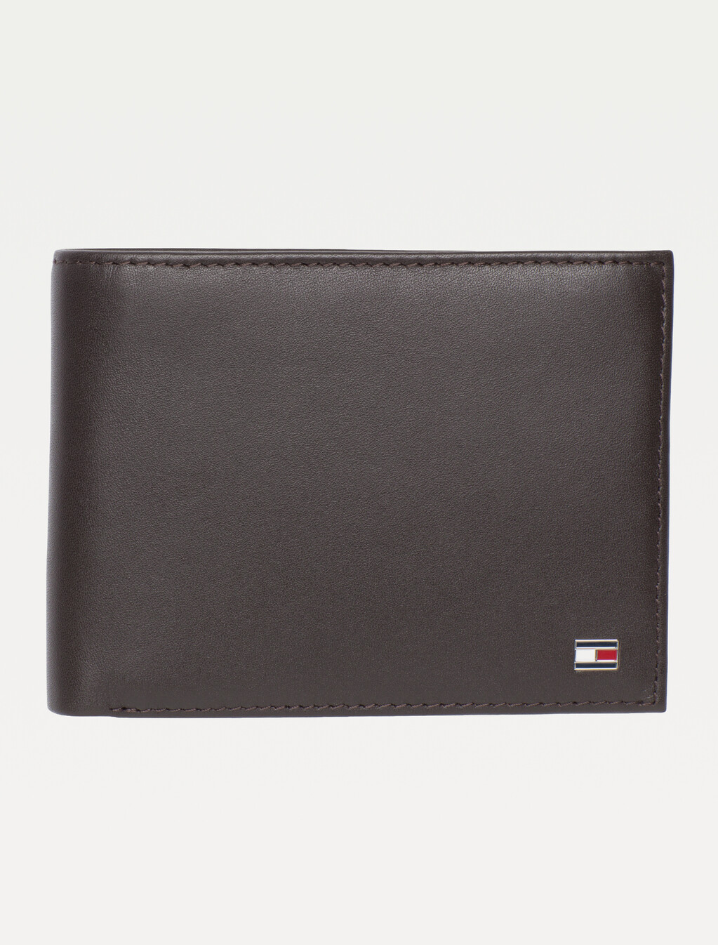 Leather Billfold Wallet With Coin Pocket, Brown, hi-res