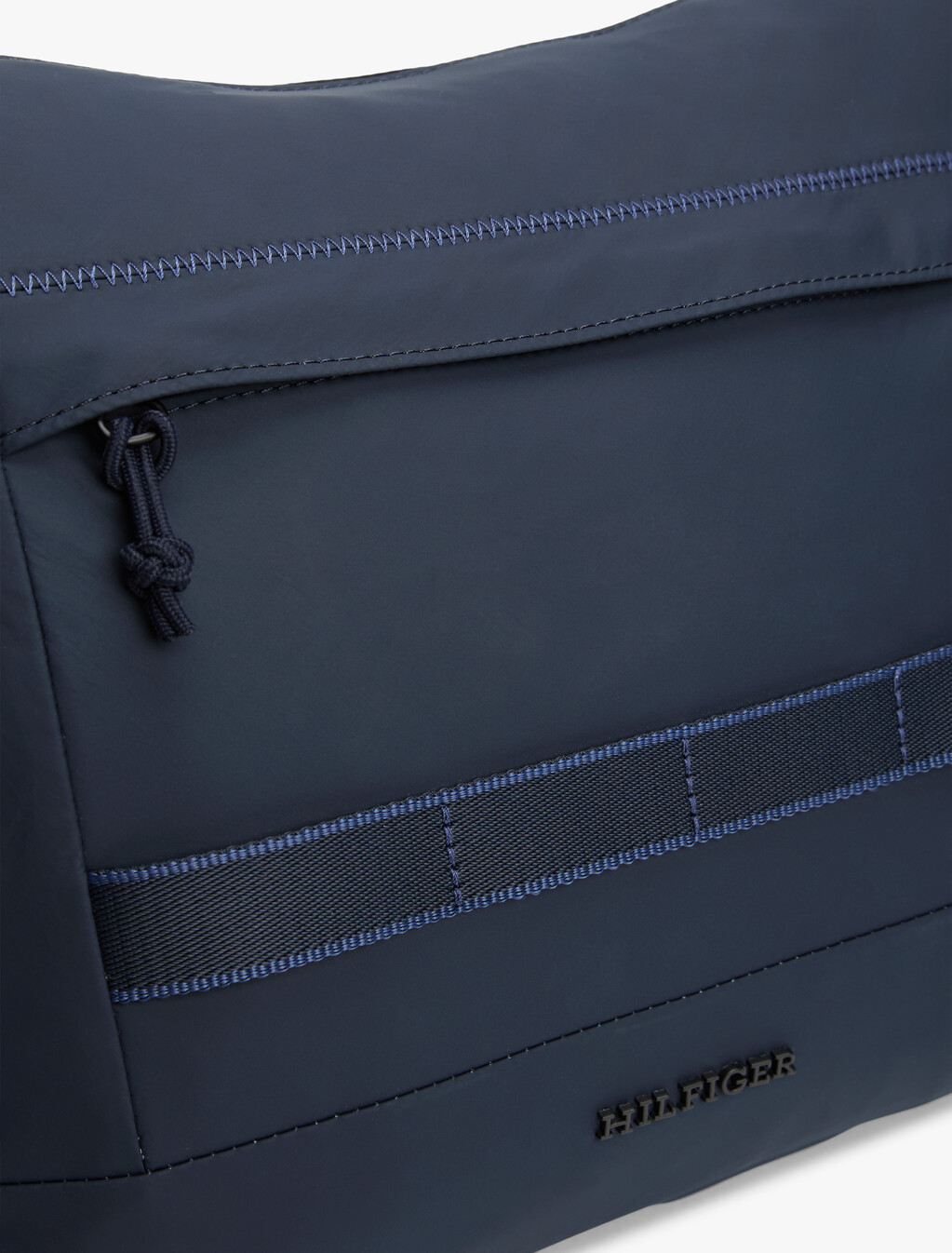 Metal Logo Crossbody Messenger Bag, Space Blue, hi-res