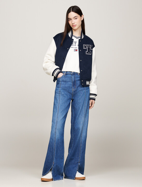 Claire Front Split Wide Leg Jeans