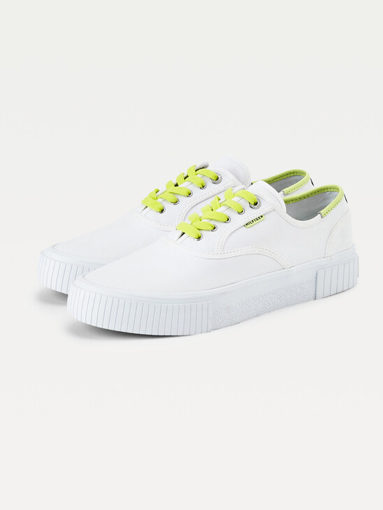 VULCANISED NEON LACE-UP TRAINERS