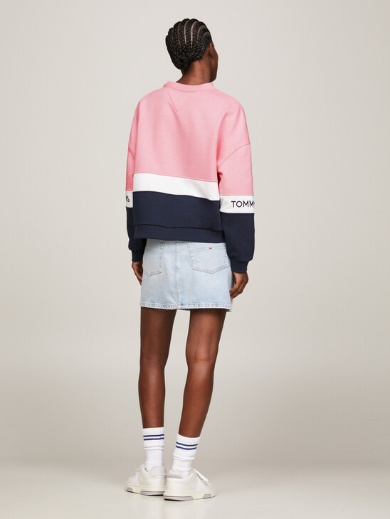 Colour-Blocked Fleece Sweatshirt