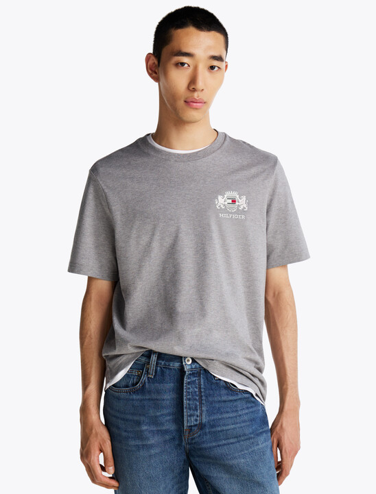 Logo Embroidery T-Shirt, Medium Grey Heather Logo Embroidery T-Shirt
