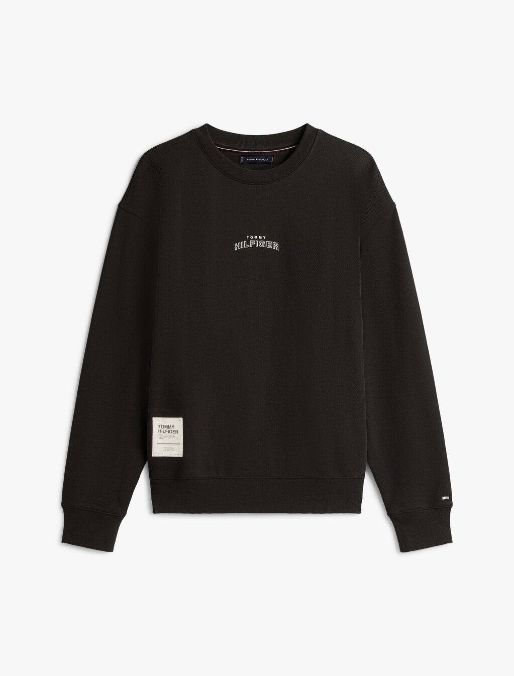Heavy Twill Crewneck Sweatshirt, Black, hi-res