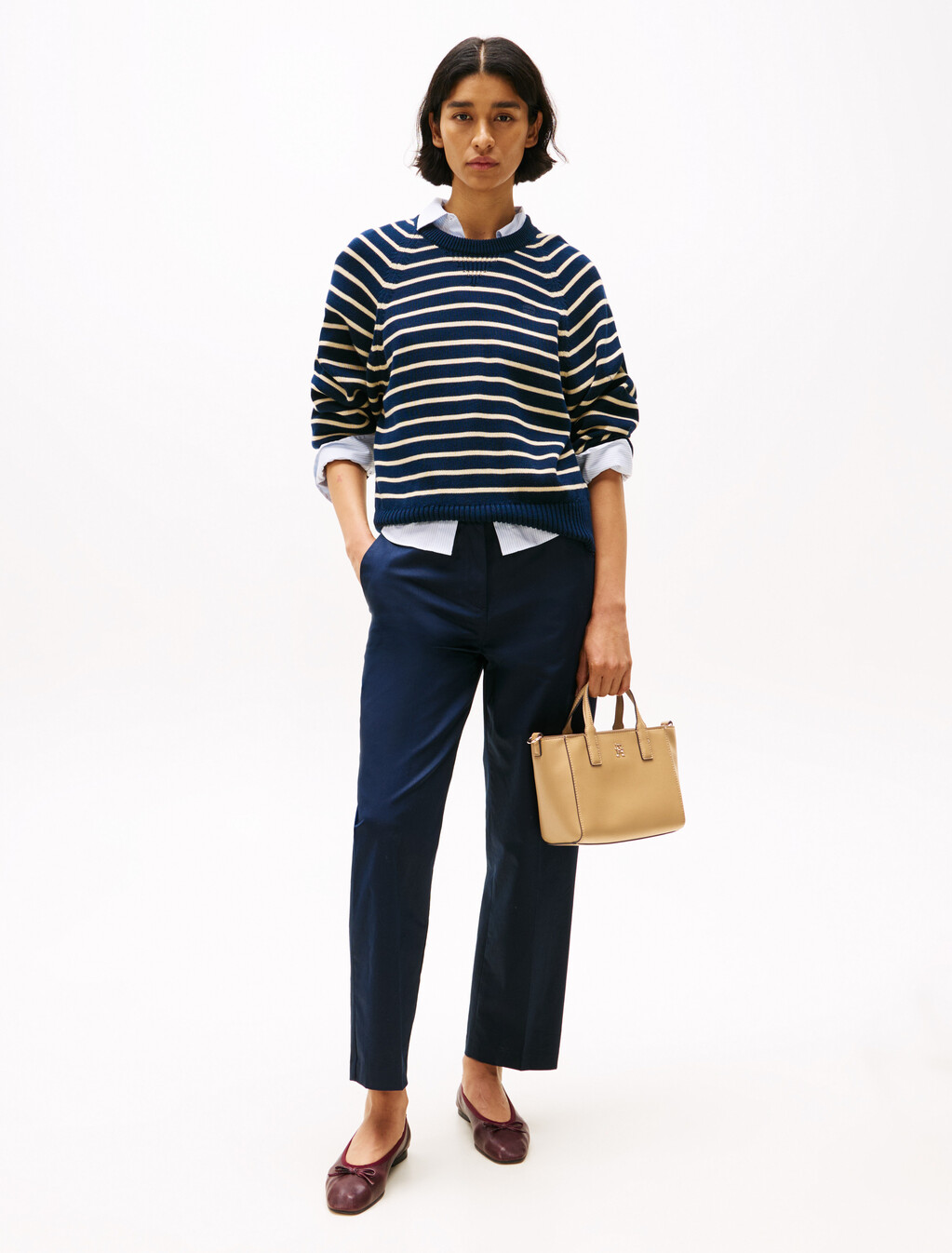 TH Soft Logo Strap Tote, Safari Canvas, hi-res