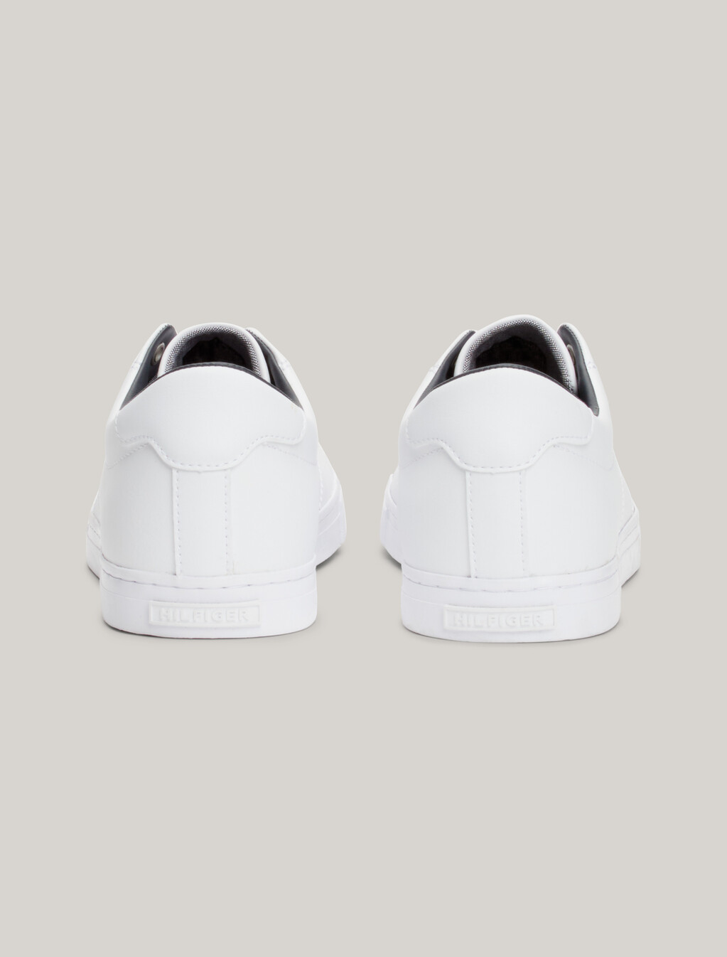 Essential Leather Lace-Up Trainers, WHITE, hi-res