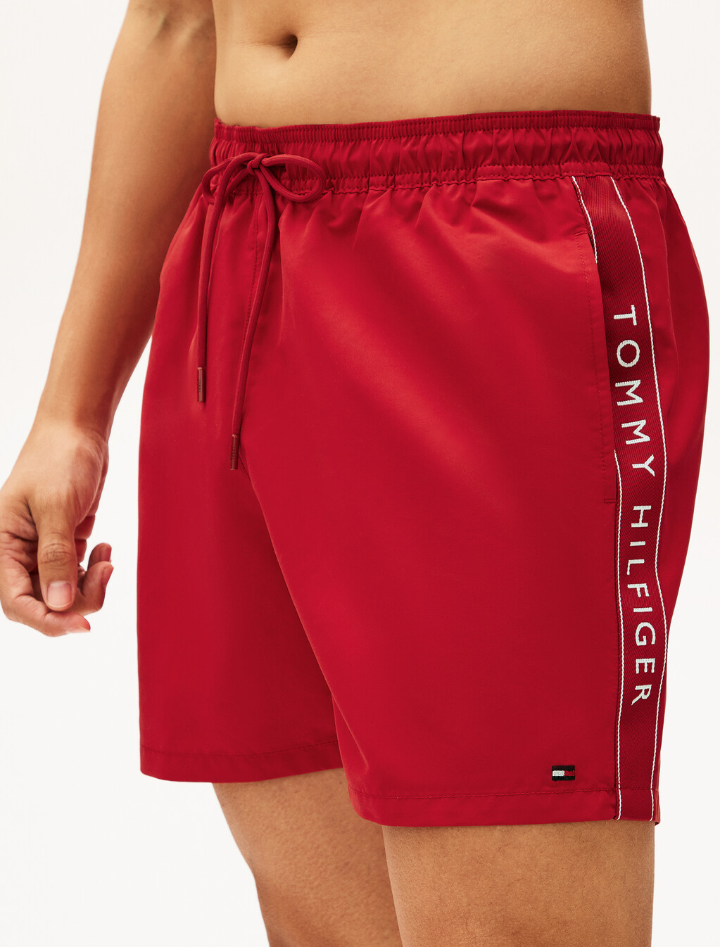 Medium Drawstring Shorts, Medium Red, hi-res