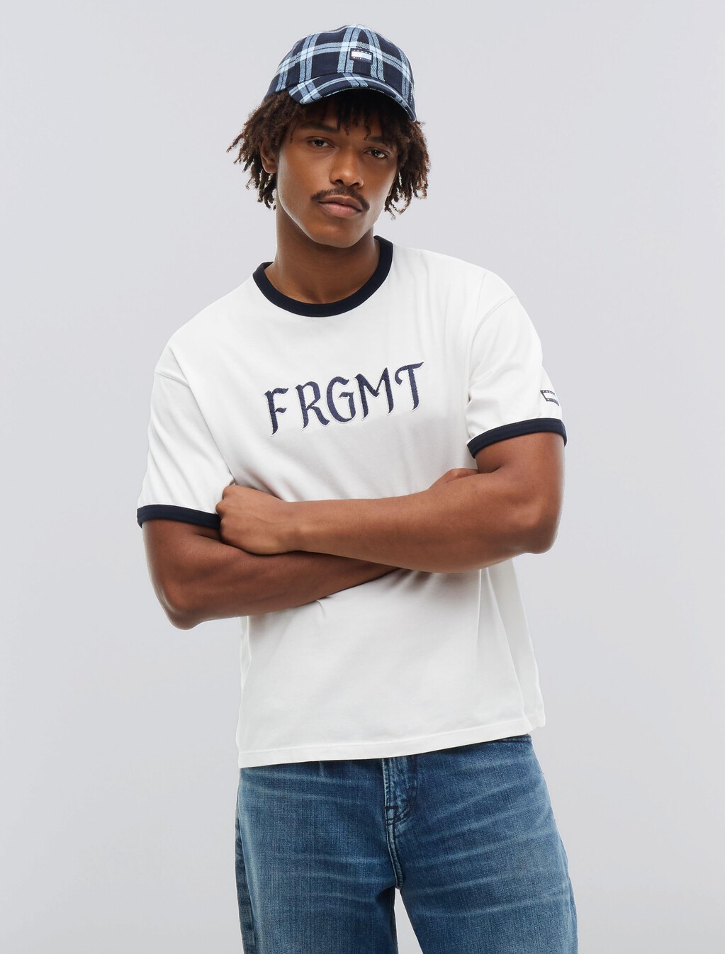 Relaxed Jersey Ringer T-Shirt, Ecru, hi-res