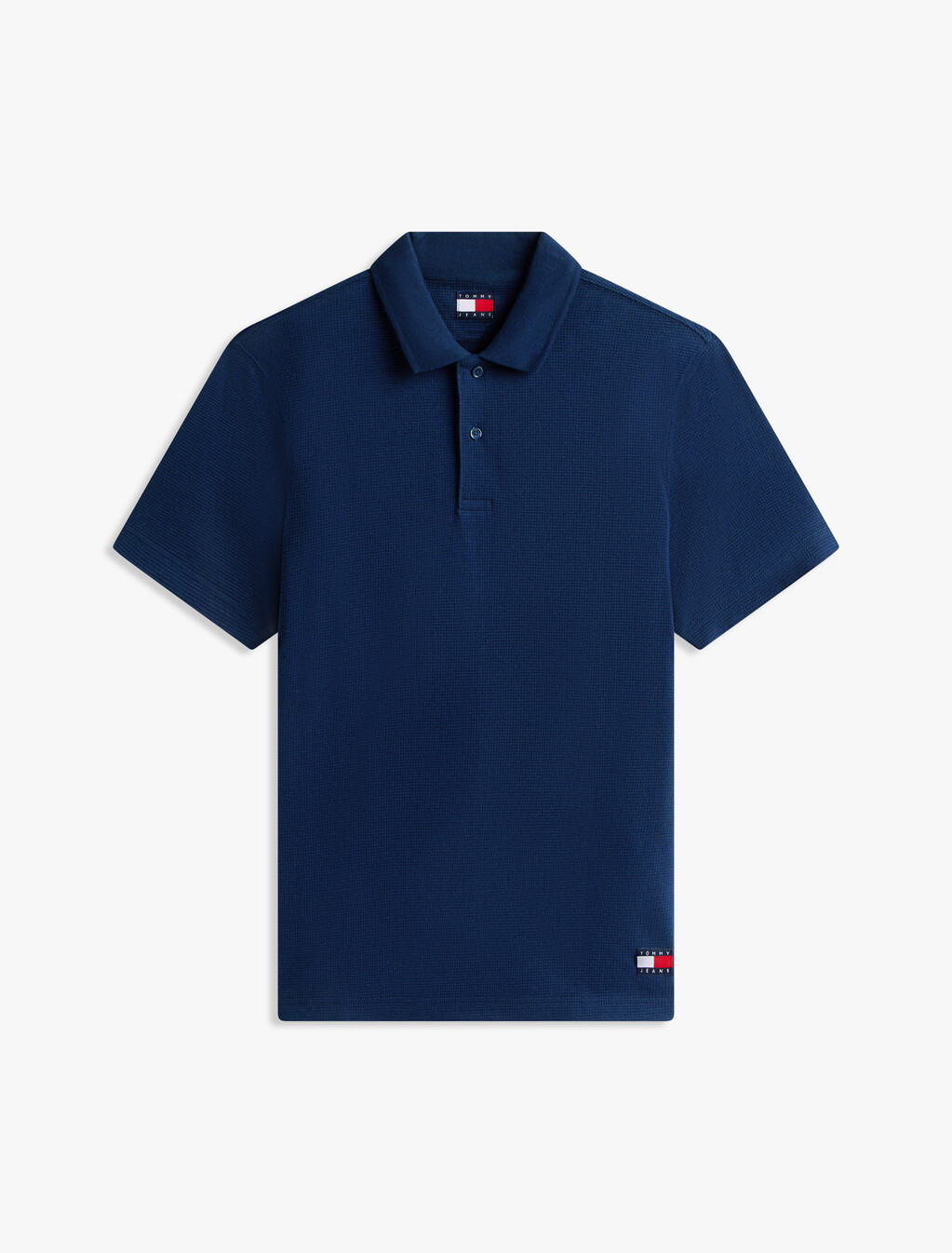 Tommy Badge Regular Fit Waffle Knit Polo Shirt, Dark Night Navy, hi-res