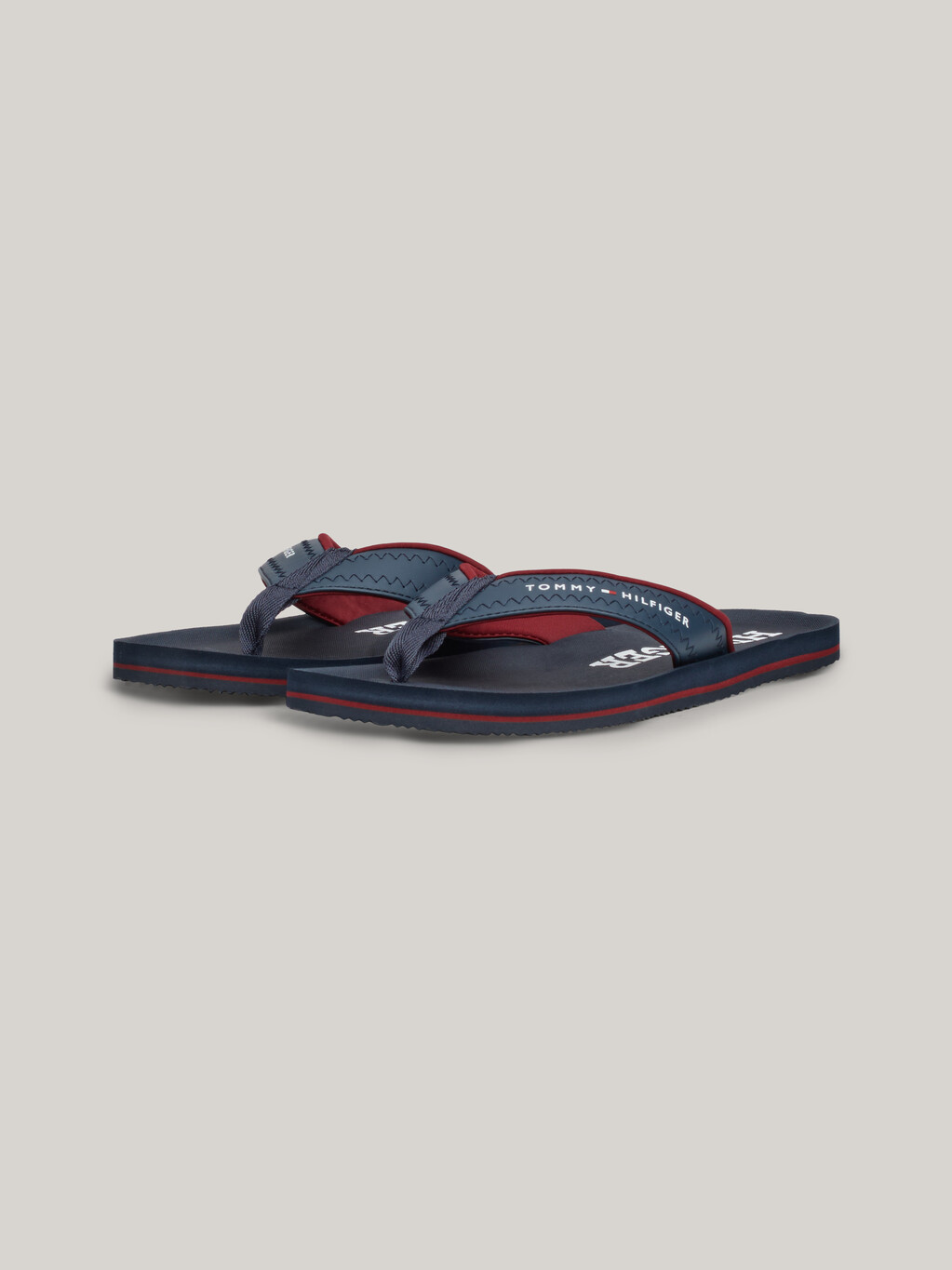 Logo Strap Flip-Flops, Military Denim, hi-res