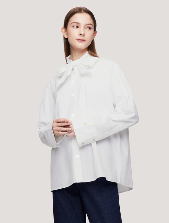 Cotton Bow Blouse