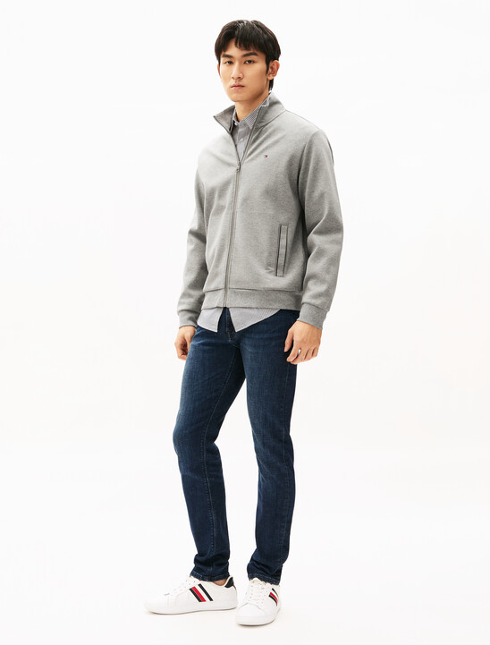 Stretch Poplin Stripe Shirt, Army Green / Optic White Stretch Poplin Stripe Shirt