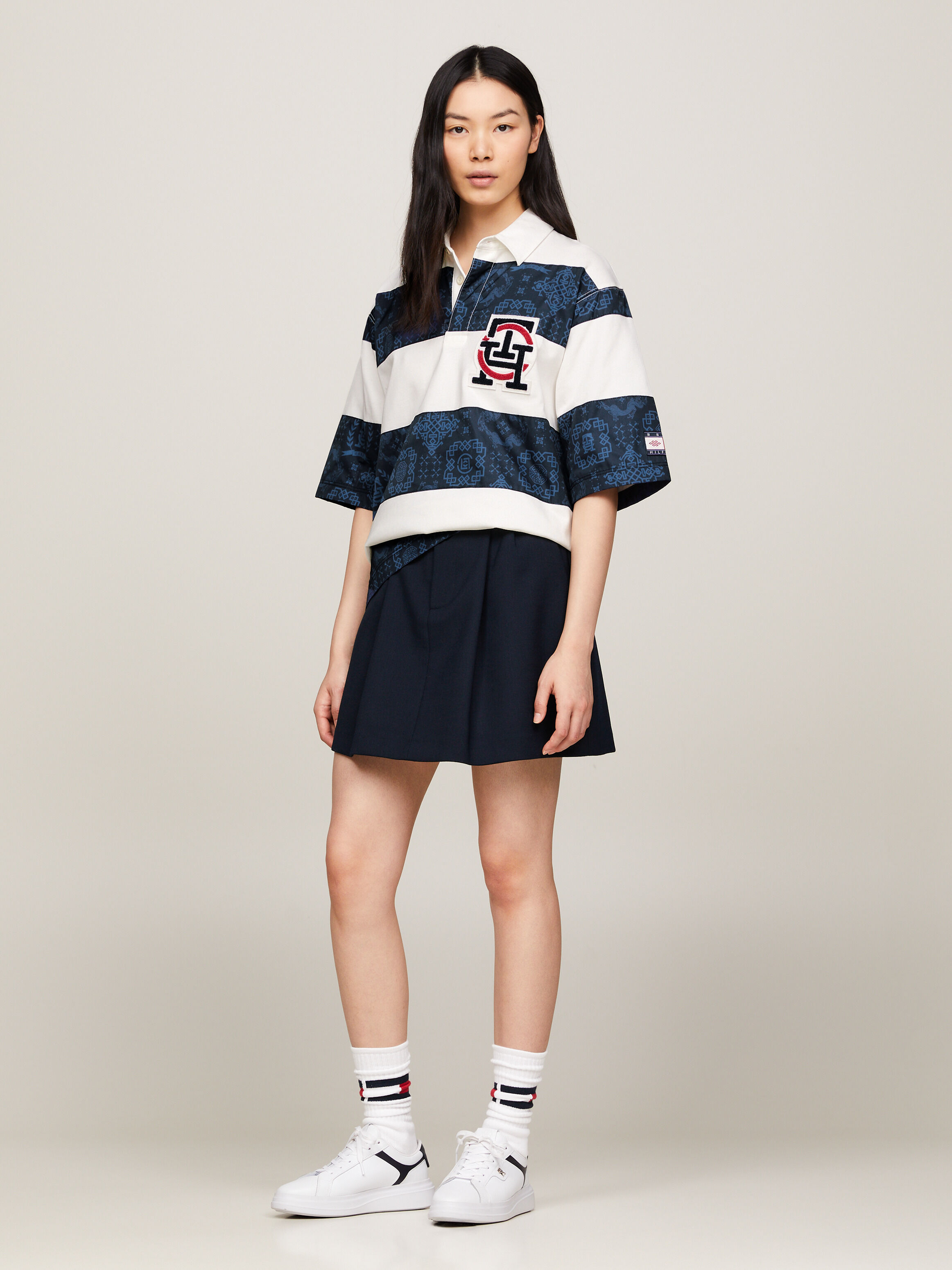 Tommy x CLOT Flare Stripe Mini Skirt blue Tommy Hilfiger Malaysia