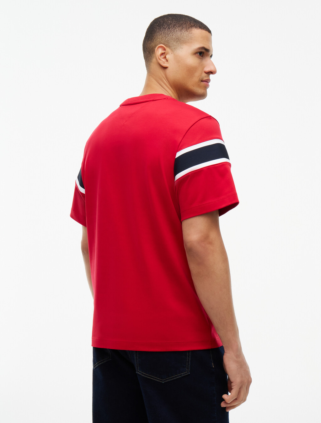 Interlock Knit Crew Neck T-Shirt, Medium Red, hi-res