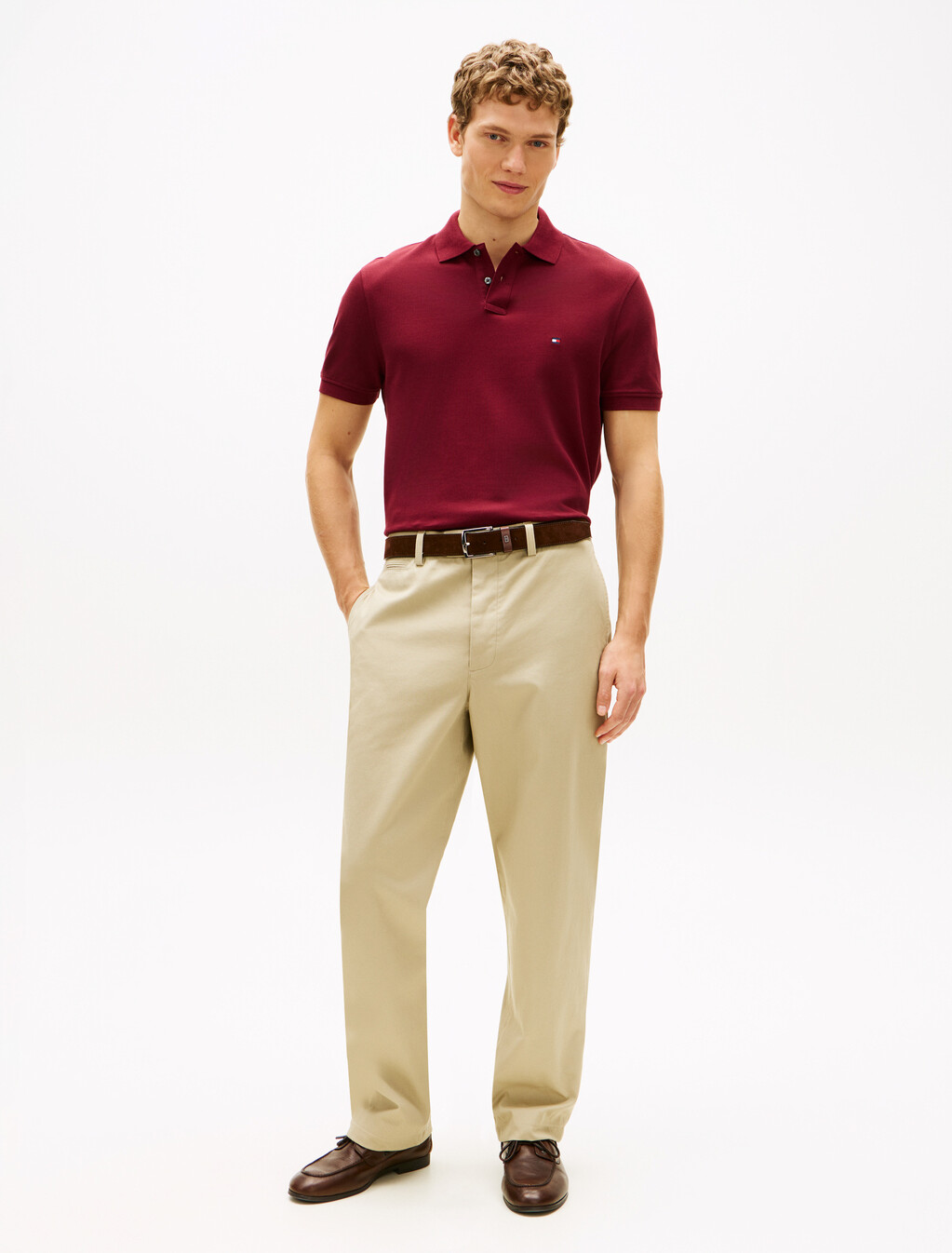 Asia Fit 1985 Regular Polo, Burgandy, hi-res