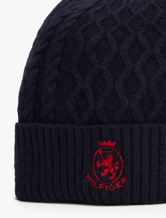 TH Crest Cable Knit Beanie
