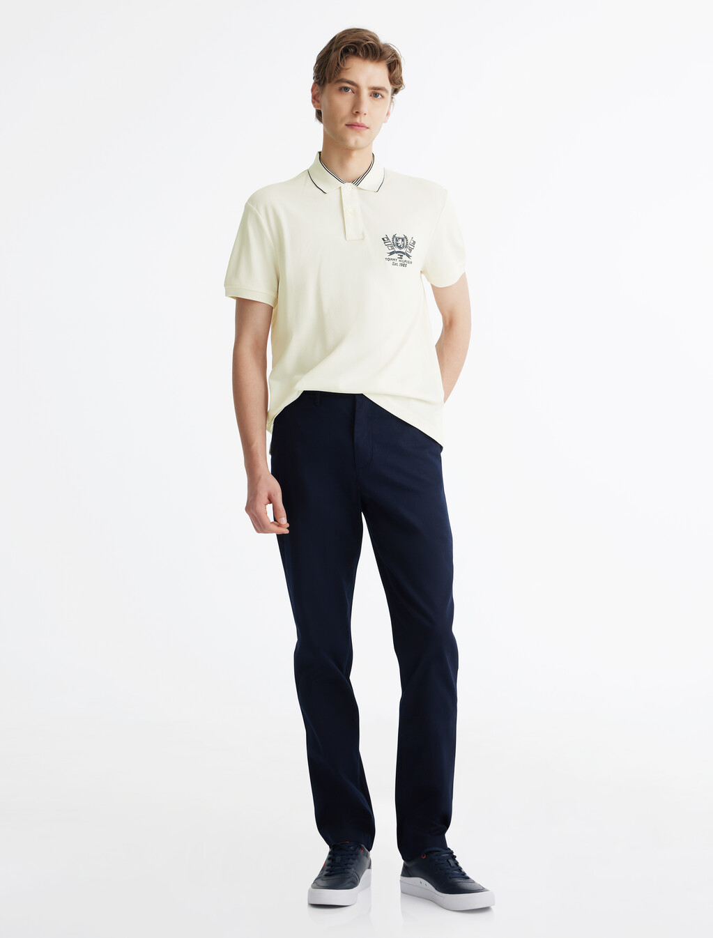 Hilfiger Icon Regular Polo, Ivory Petal, hi-res