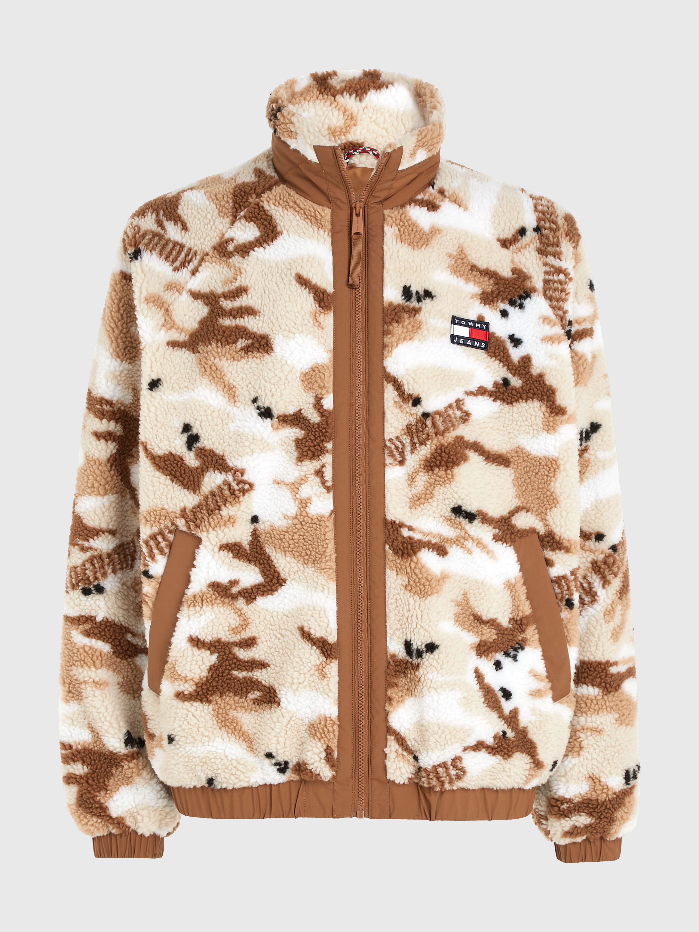 Camo Logo Print Relaxed Sherpa Jacket black Tommy Hilfiger Malaysia
