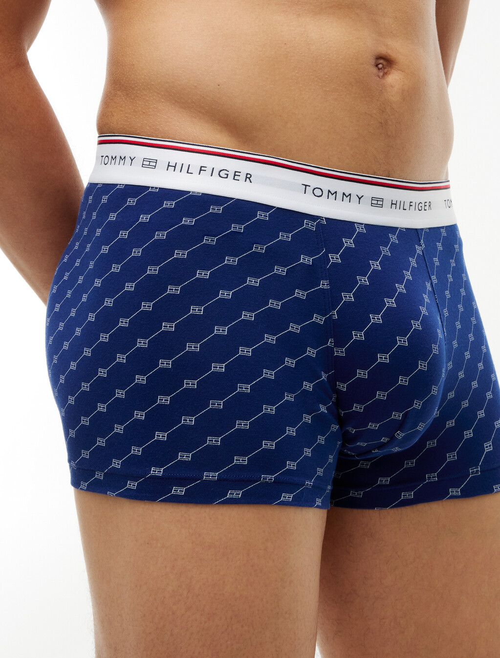 3-Pack Global Stripe Logo Trunks, Med Red/Blk/Bl Ink Outline, hi-res